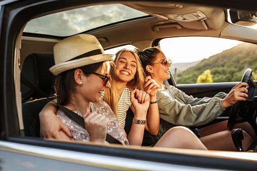 Teenagers driving